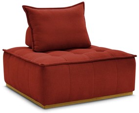 Téglavörös zsenília fotel Elisa – Bobochic Paris