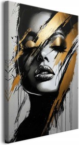 Nagy Vászonkép Női portré Arany Hálószoba dekoráció Glamour