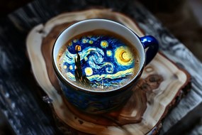 Canvas Vászonkép Kávézó Cafe Van Gogh Csillagos Éjszaka 120x80