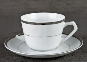 6x 200ml-es csésze Marcello Silver csészealjjal