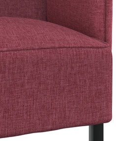 Magas Háttámlású Kanapé Burgundi Vörös 109x56x121 cm Szövet