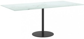 fehér edzett üveg asztallap márványdizájnnal 100 x 50 cm 6 mm