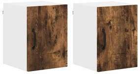 Fali konyhaszekrény 2 pcs Füstölt tölgy 30 x 31 x 40 cm Faanyag