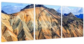 Kép - Landmannalaugar (órával) (90x30 cm)