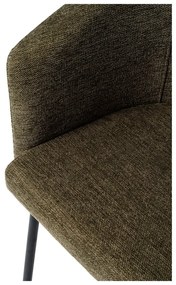 Khaki kárpitozott karfás étkezőfotel Easton – Unique Furniture