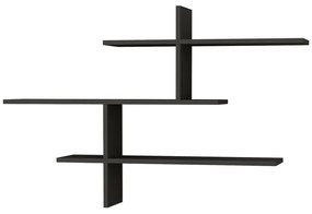 Antracitszürke többszintes fali polc 123 cm Leo – Kalune Design