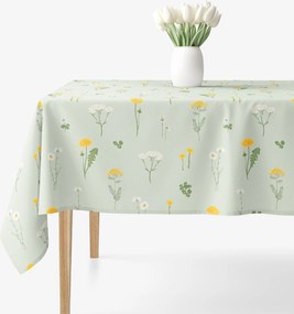 Goldea szögletes terítő 100% pamutvászon - zöld mező 120 x 140 cm