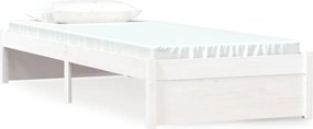 vidaXL Small Single fehér tömör fa ágykeret 75 x 190 cm