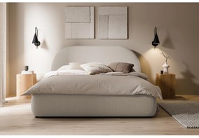 Franciaágy 140 cm Olivo P (ágyráccsal) (tárolóhellyel) (világos bézs + fekete). Akció -15%. 1100428