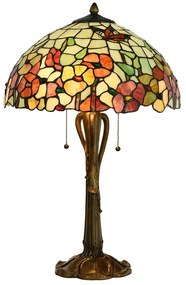 Tiffany asztali lámpa Piros Ø 40x63 cm