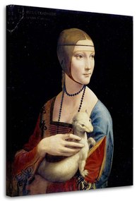 Gario Vászonkép Hölgy hermelinnel - Leonardo da Vinci, reprodukció Méret: 40 x 60 cm