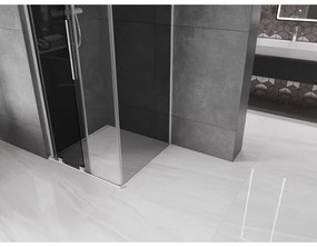 Mexen Velar L, zuhanykabin tolóajtóval 120 x 120 cm, 8mm szürke üveg, króm, 871-120-120-43-01