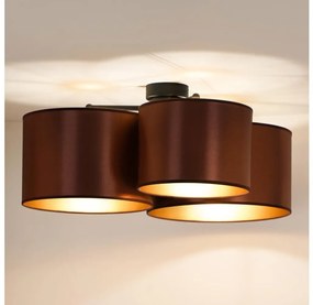 Duolla - Felületre szerelhető csiillár ROLLER TRIO SHINY 3xE27/15W/230V réz/arany