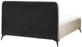 Franciaágy 160 cm Vardiel (szürkésbézs)  (ágyráccsal). 1076317