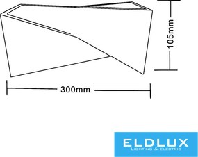 UNIVERSO Gipsz fali lámpa 2xG9 300x105mm IP20 fehér
