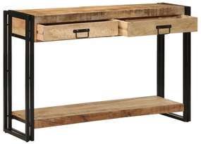 Konzolasztal 120x33x75 cm Tömör rusztikus mangófából