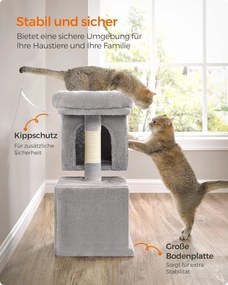 Feandrea kis macskafa, 67 cm magas kaparófa világosszürke színben