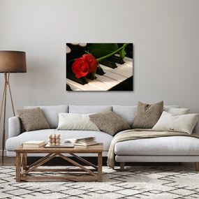Kép - Zongora és rózsák (70x50 cm)