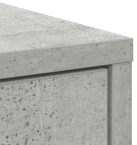 betonszürke komód fiókokkal és ajtókkal 70,5x34x74,5 cm