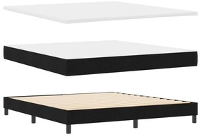 Boxspring Ágy Mattal Fekete 180x200 cm Szövet
