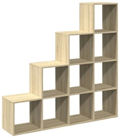 4 szintes sonoma tölgy elválasztó könyvespolc 131,5x29x131,5 cm
