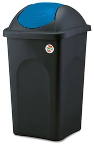 STEFANPLAST Multipat 60 l-es hulladékgyűjtő, fekete, kék fedéllel