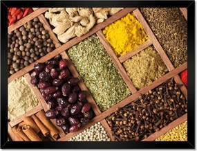 Poszterek keretben 40x30 Fűszerek dobozban