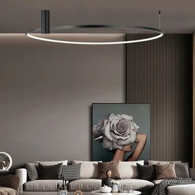 LED mennyezeti lámpa RING S LED/50W/230V 3000/4000/6000K átm. 90 cm fekete