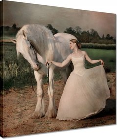 Vászonkép 40x40 Ló Lovak Lovaglás