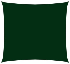 sötétzöld négyzet alakú oxford-szövet napvitorla 4,5 x 4,5 m