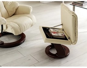 Állítható fotel HABI krémszínű/dió