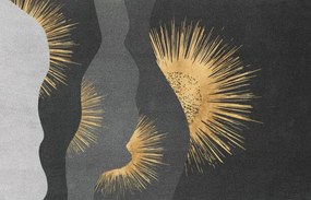 Illusztráció Abstract golden art. Rich texture. Modern, Luzhi Li, (40 x 26.7 cm)