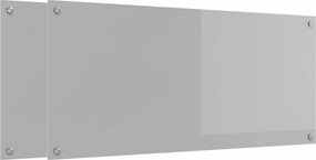 vidaXL Konyhai splashback 2 pcs Világosszürke 110 x 50 cm edzett üveg