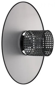 Duolla - Fali lámpa TOKYO RATTAN 1xE27/15W/230V átm. 50 cm ezüst/fekete