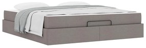 Ágykeret tárolóval Tópszínű 180 x 200 cm szövet
