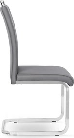 Szék szürke színben, műbőr kárpitozással. LOCA