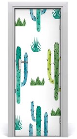 Ajtó tapéta kaktuszok 85x205 cm