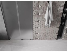 Mexen Velar, tolózuhanyajtó 100 cm-es nyitáshoz, 8 mm-es mattüveg, polírozott grafit, 871-100-000-31-95