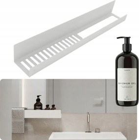 Fürdőszobai Zuhanypolc 2in1 Akasztós Harmony 62 cm Fehér Adagoló