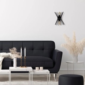 Kétirányú fali lámpa, fekete | Kirpi