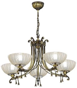 Amplex 8315 - Csillár láncon GRANADA 5xE27/10W/230V