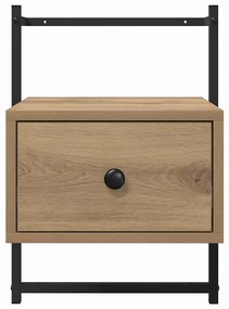 vidaXL Éjjeliszekrény 2 pcs Artisan tölgy 35 x 30 x 51 cm Faanyag