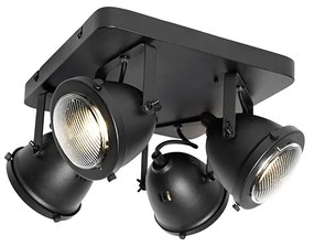 Ipari reflektor lámpa fekete 4-lámpás - Emado