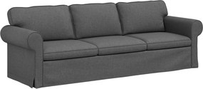 vidaXL Kanapé Sötétszürke 215 x 82 x 80 cm szövet