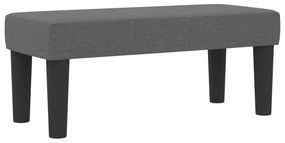Box Spring Ágy Matraccal és Padlóval Sötét Szürke 90x200 cm Textil