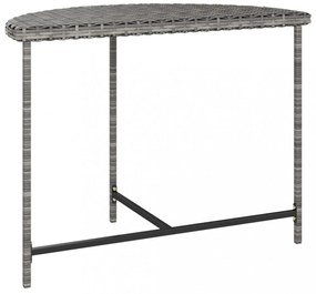 szürke polyrattan kerti asztal 100 x 50 x 75 cm