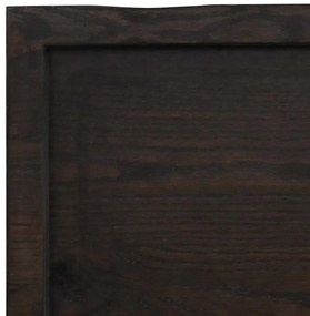 sötétbarna kezelt tömör asztallap 220x40x(2-4) cm