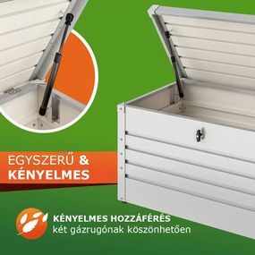 METALBOX fém tárolódoboz, 385L, 120×62×63cm, szürke Gardebruk