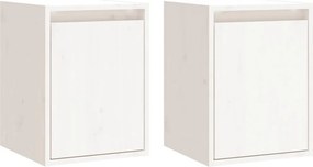 vidaXL 2 darab fehér tömör fenyőfa faliszekrény 100 x 30 x 35 cm
