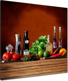 Vászonkép 80x80 Fűszerek a konyhába Gyümölcs